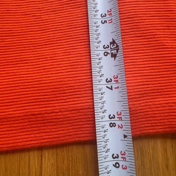 Boden Size 16 Orange Bronte Ottoman 3/4 Sleeve V-Neck Knee Length Shift Dress - Picture 12 of 16